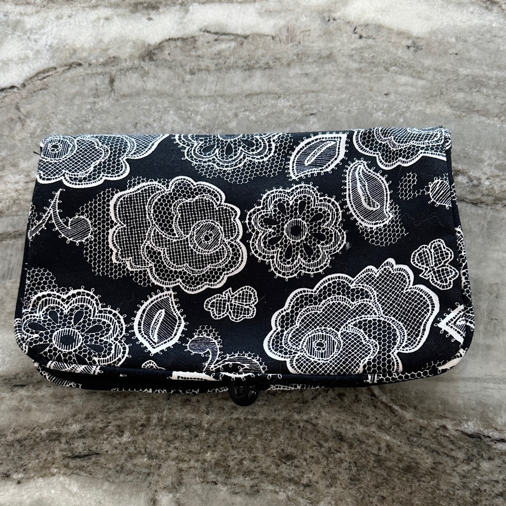 Floral Black and White Women's Accessory Bag